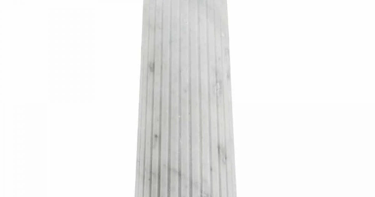 Vaso Decorativo in Marmo Bianco di Carrara Moderno Made in Italy - Cairo