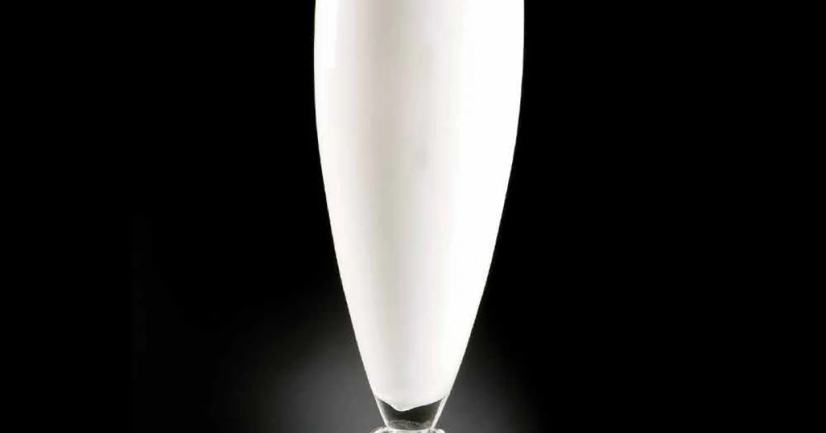 Vaso Decorativo in Vetro Bianco e Trasparente Lavorato a Mano in Italia - Crezia