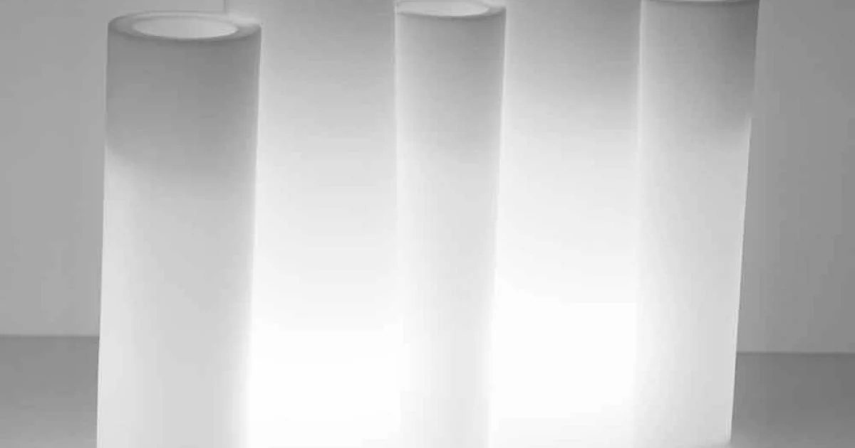 Vaso decorativo luminoso esterno / interno Slide Bamboo made in Italy