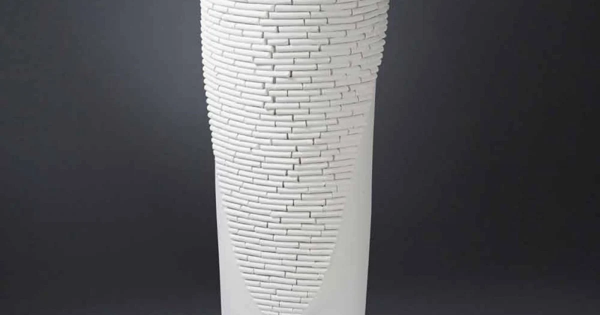 Vaso Decorativo per Interni in Ceramica Lavorata a Mano in Italia - Calisto