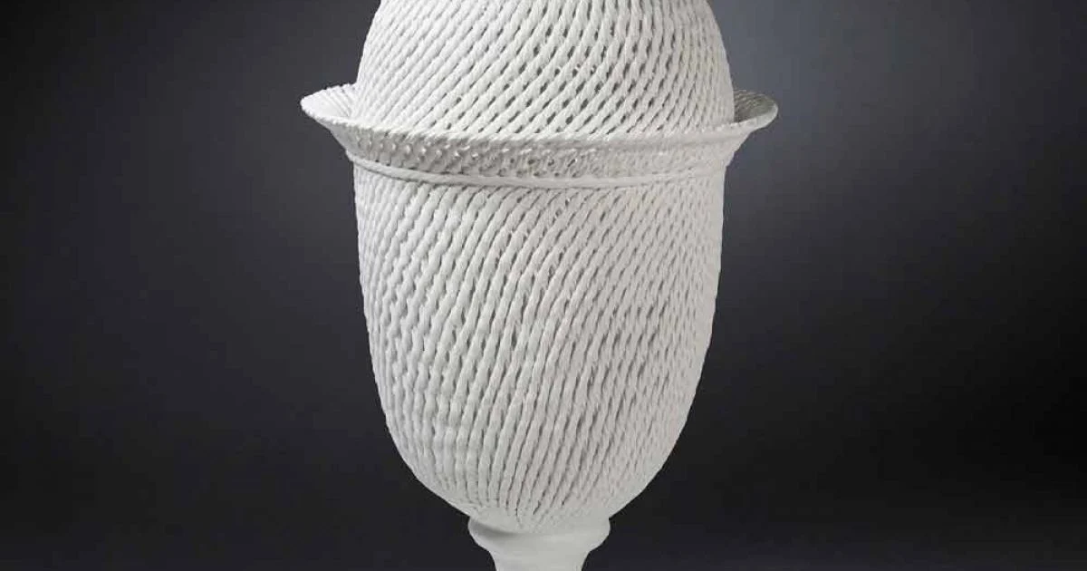 Vaso Elegante per Interni in Ceramica Lavorata a Mano Made in Italy - Napoleone