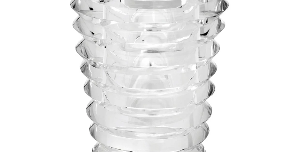Vaso di Decoro in Cristallo Design Originale ad Anelli di Lusso - Mexto