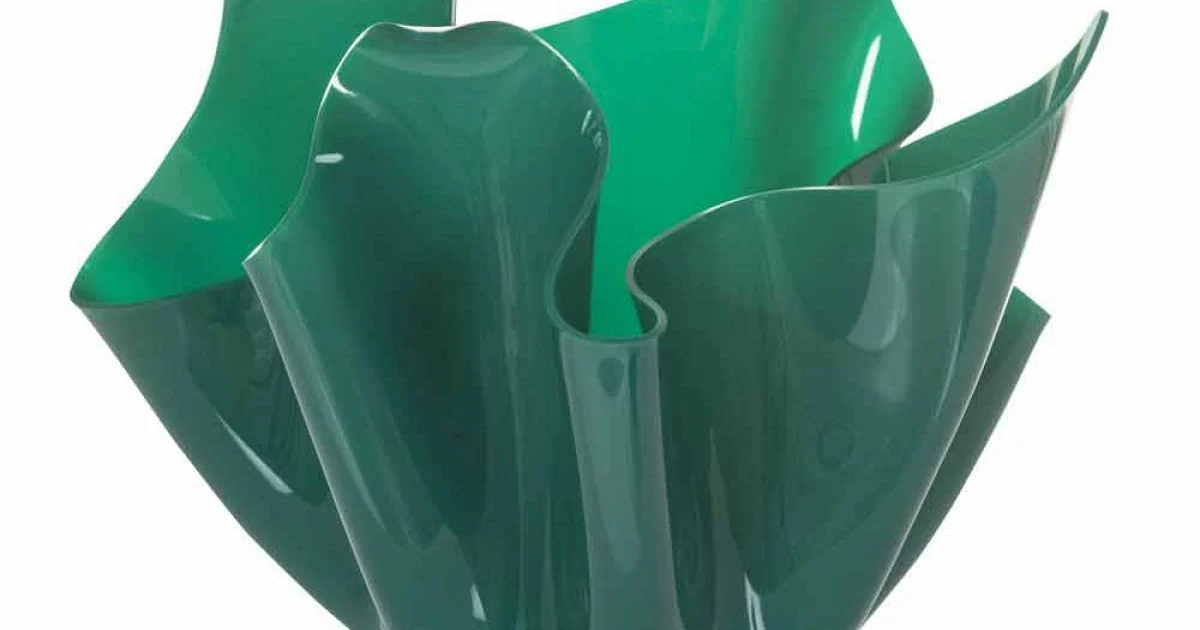 Vaso interno/esterno multiuso Pina verde, design moderno made Italy