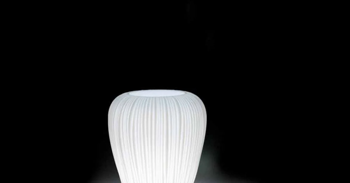 Vaso Luminoso da Esterno Design Moderno in Polietilene, 2 Pezzi - Skin by Myyour