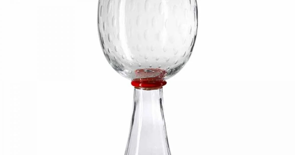 Vaso Moderno in Vetro Soffiato di Murano Trasparente Made in Italy - Copernico