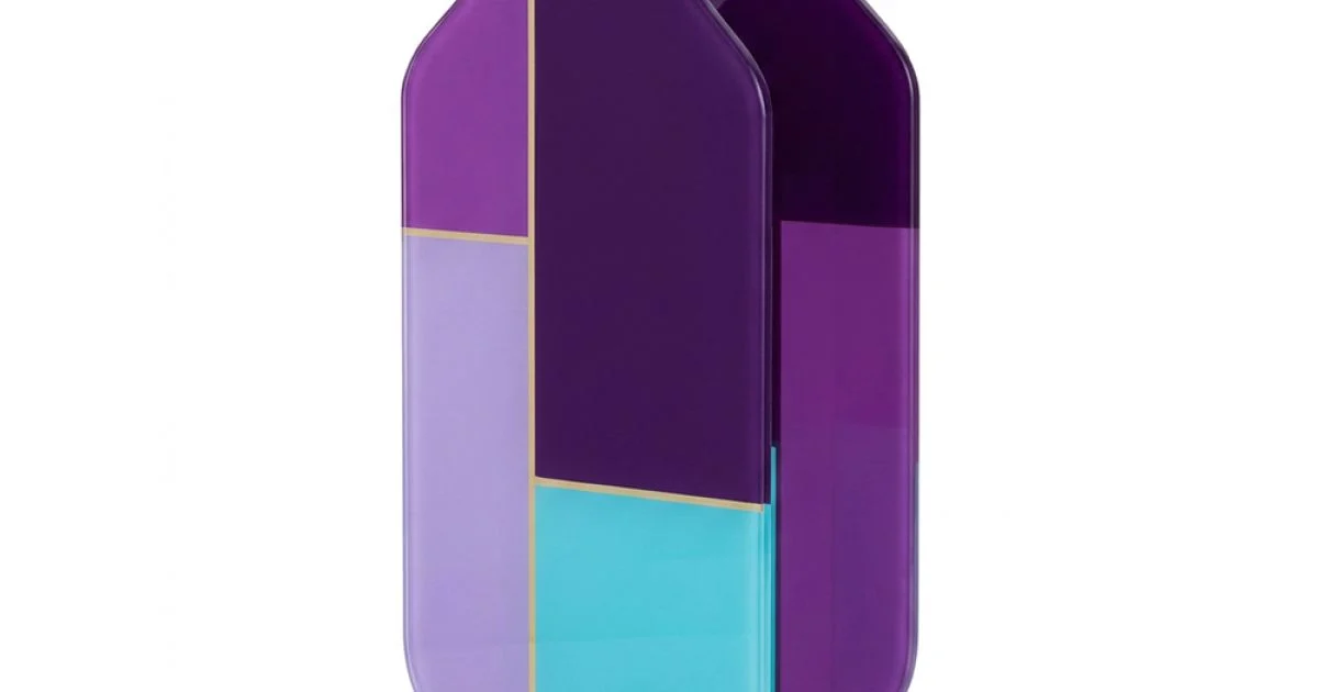 Vaso Multicolore in Metacrilato Stampato e Vetro Made in Italy - Lucentia