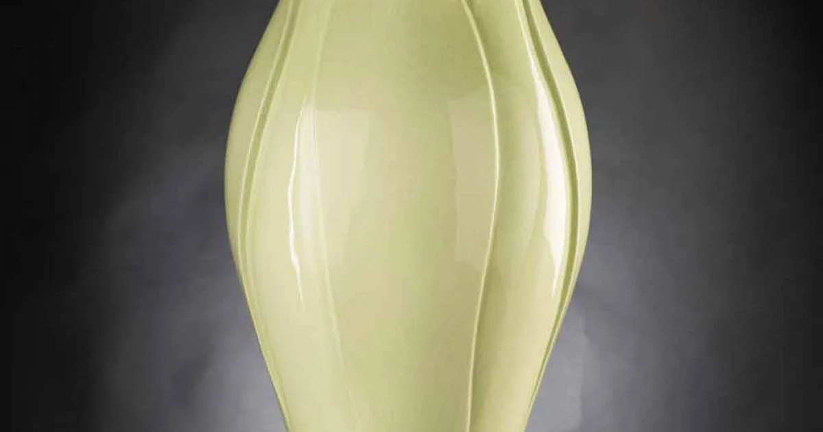 Vaso Ornamentale Moderno in Ceramica Colorata Lavorata a Mano in Italia - Onice