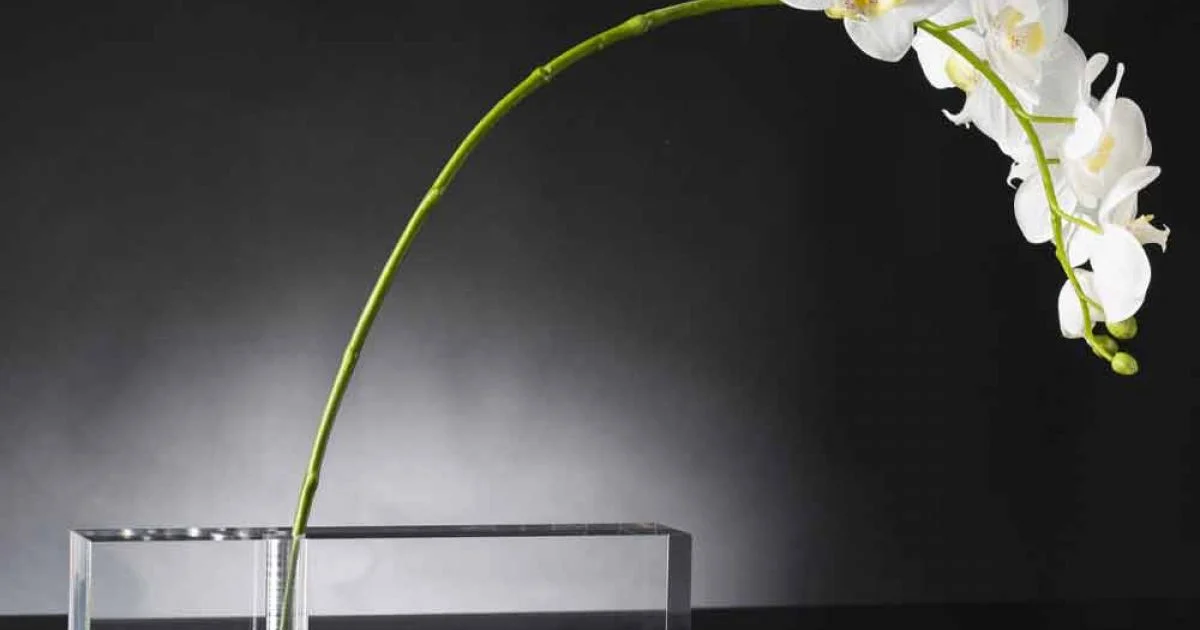 Vaso per Fiori Moderno in Plexiglass Trasparente Realizzato in Italia - Unique