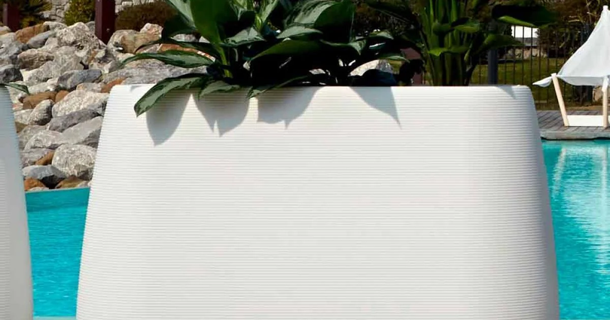 Vaso per Interni o Esterni Bianco di Design in Tre Misure, 2 Pezzi - Pandora by Myyour