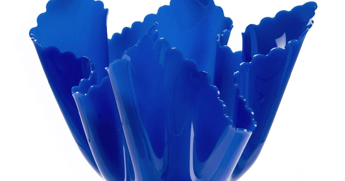 Vaso Plexiglass Colorato Drappeggiato Riciclabile 2 Pezzi 2 Misure - Gabria