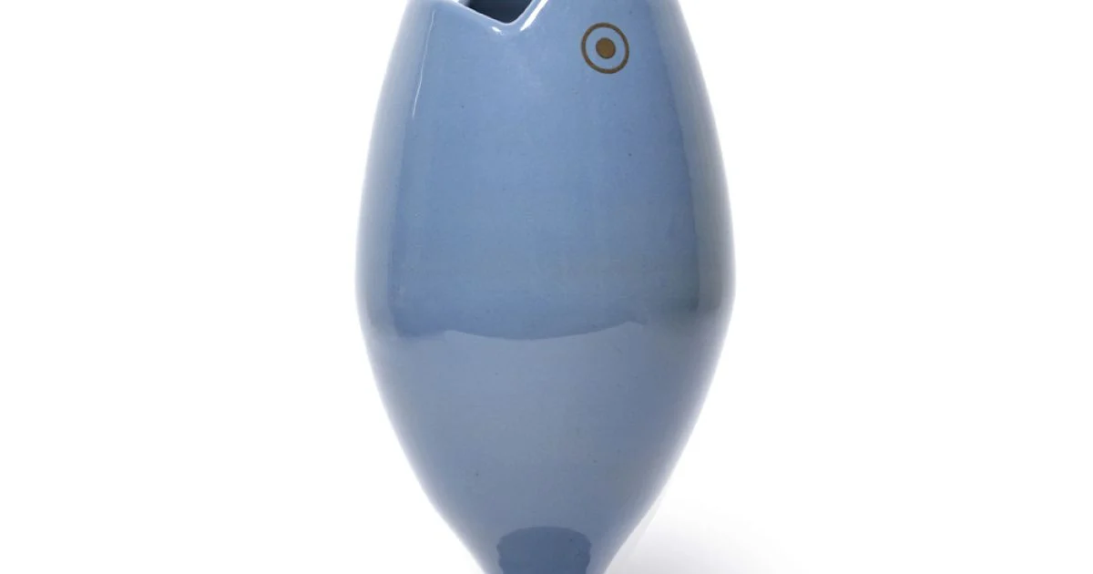 Vaso Portafiori in Ceramica Realizzato Artigianalmente in Italia - Tonno