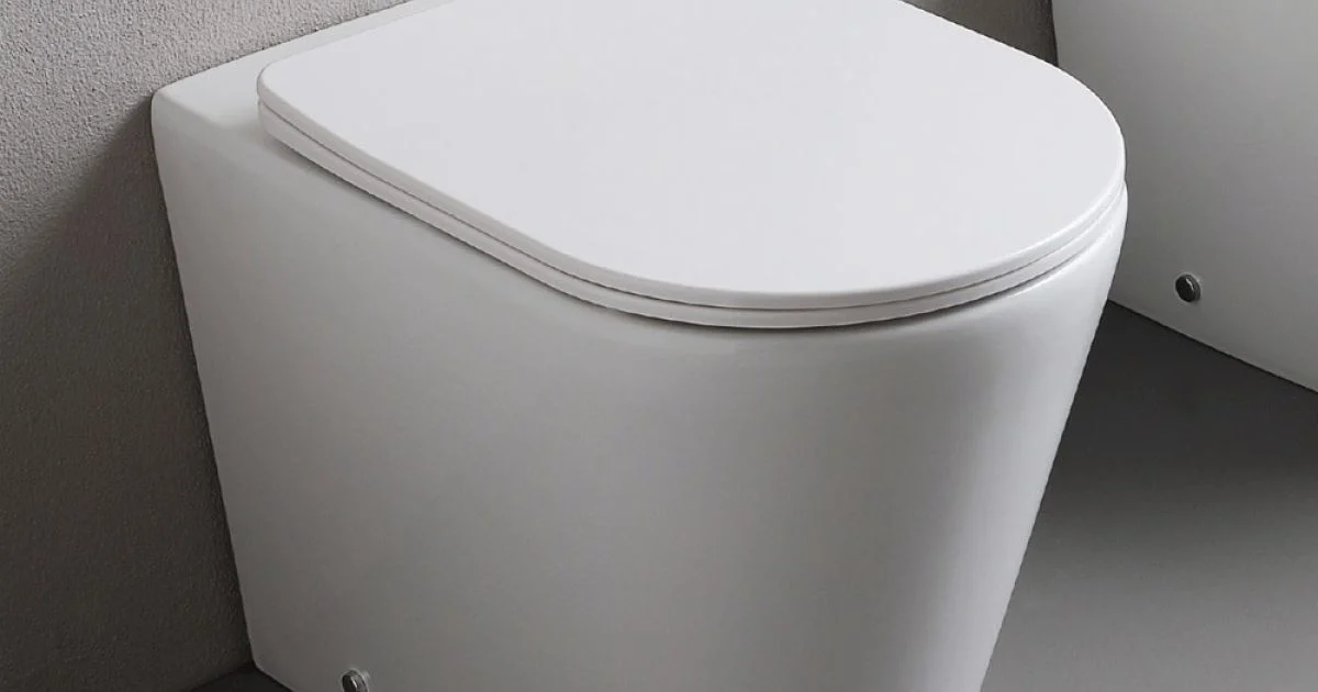 Vaso Wc a Terra con Sedile Slim Soft Close in Ceramica Bianca - Salice
