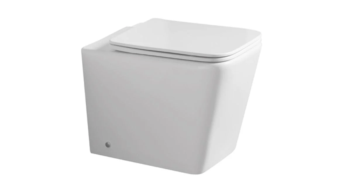 Vaso Wc a Terra con Sedile Soft Close in Ceramica dal Design Moderno - Giunco