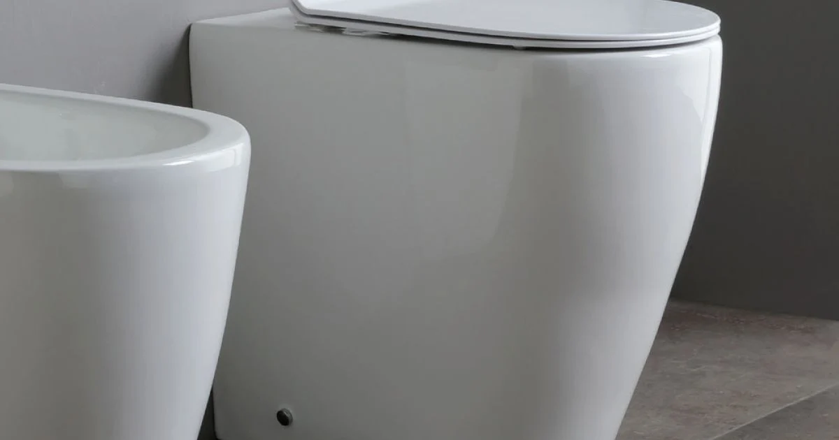 Vaso Wc con Scarico Traslato e Sedile Soft Close in Ceramica - Oleandro