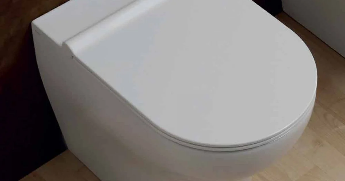 Vaso WC in ceramica bianca Star 54x35cm made in Italy, design moderno