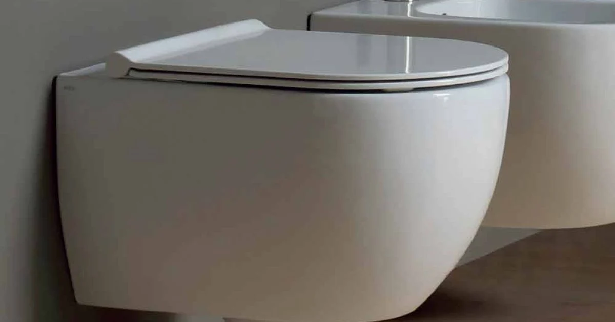 Vaso WC sospeso in ceramica design moderno Star 50x35 made in Italy