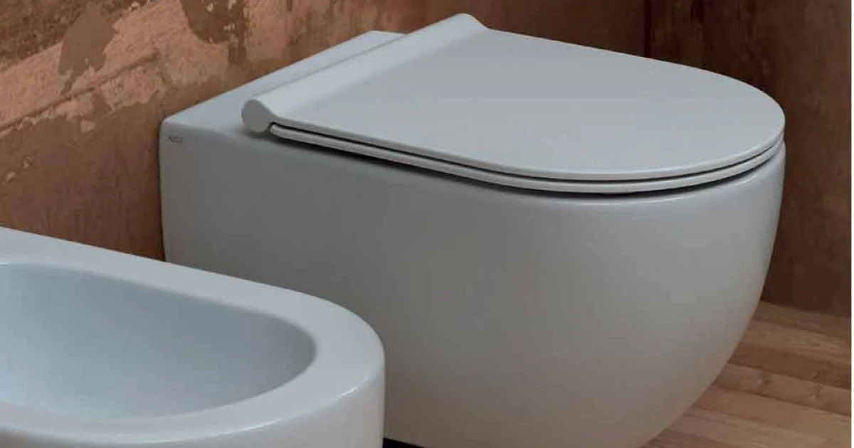 Vaso WC sospeso in ceramica design moderno Star 55x35 made in Italy