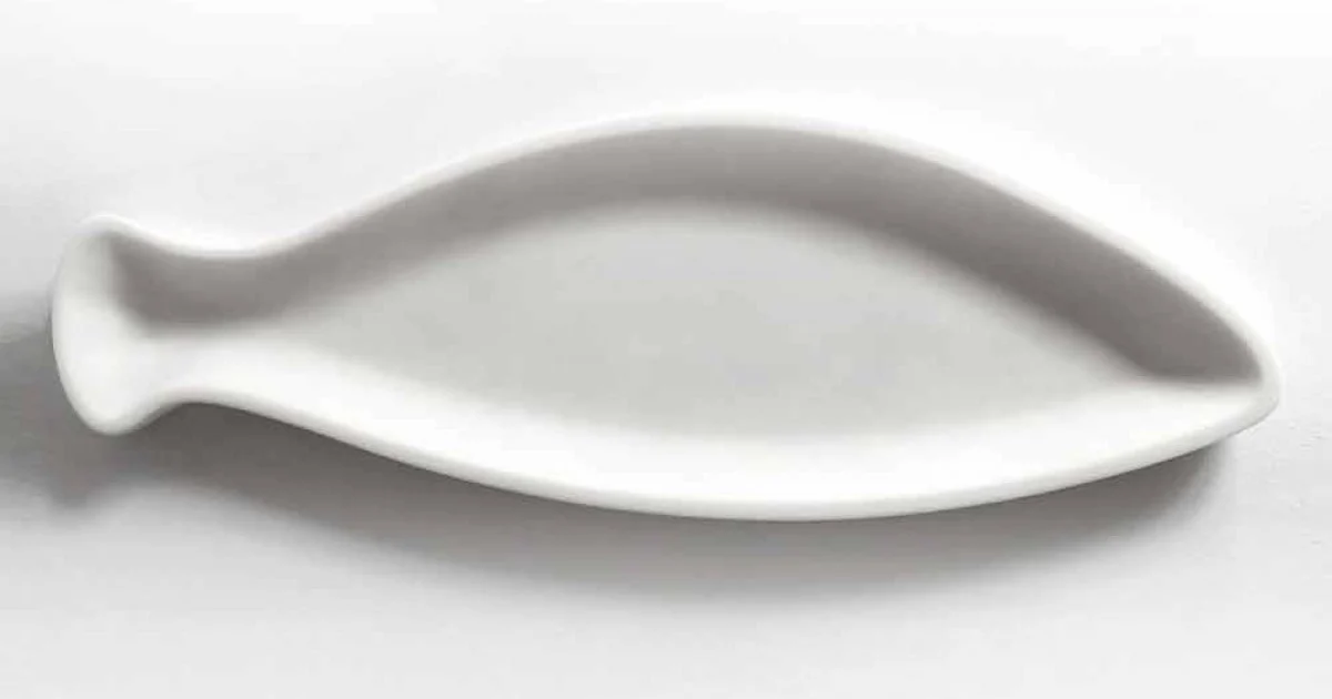 Vassoio da Cucina in Marmo Bianco di Carrara Fatto a Mano in Italia - Fish