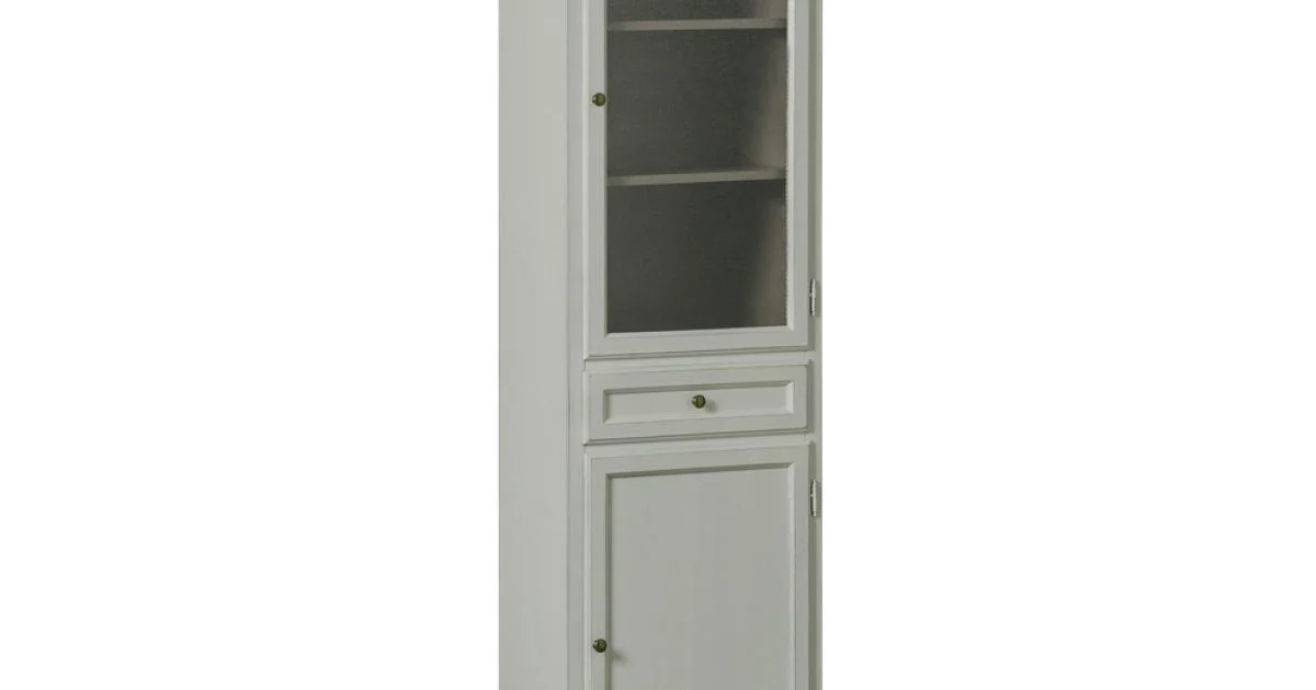 Vetrinetta con 1 Anta in Vetro, 1 Cassetto e 1 Anta in Legno Made in Italy - Camene