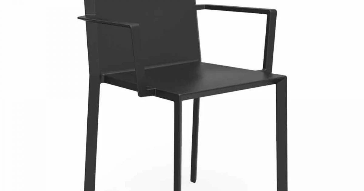 Vondom Quartz sedia con braccioli da giardino di design, L52xP57xH79cm, 4 Pezzi