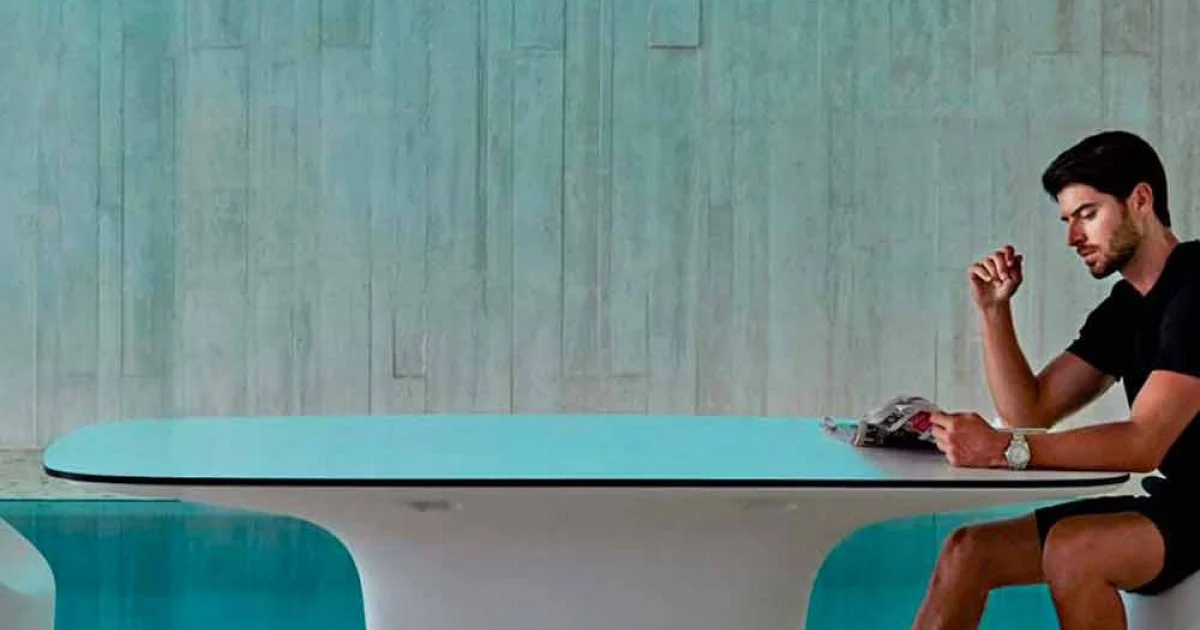 Vondom Ufo tavolo da esterno bianco di design L200xP100 cm