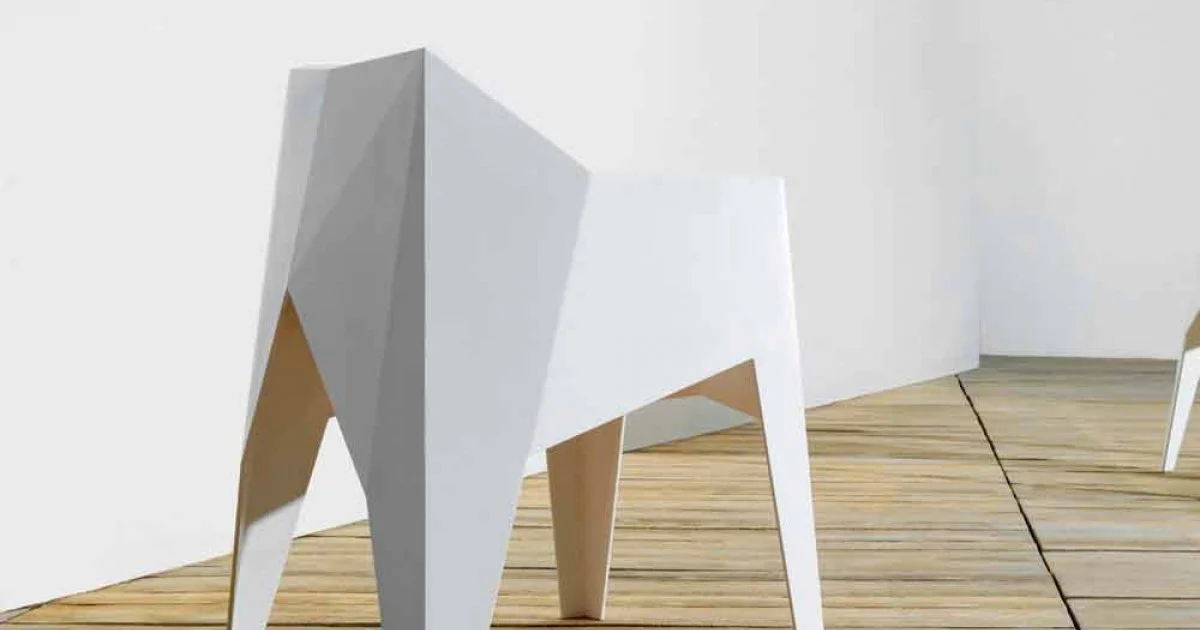 Vondom Voxel sedia da giardino moderna colorata in polietilene, 4 pezzi