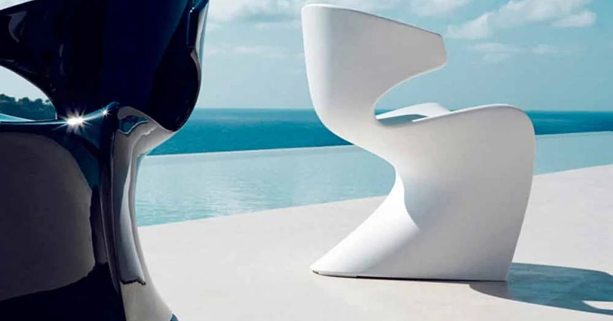 Vondom Wing sedia da giardino di design in polietilene L50xP56xH74 cm