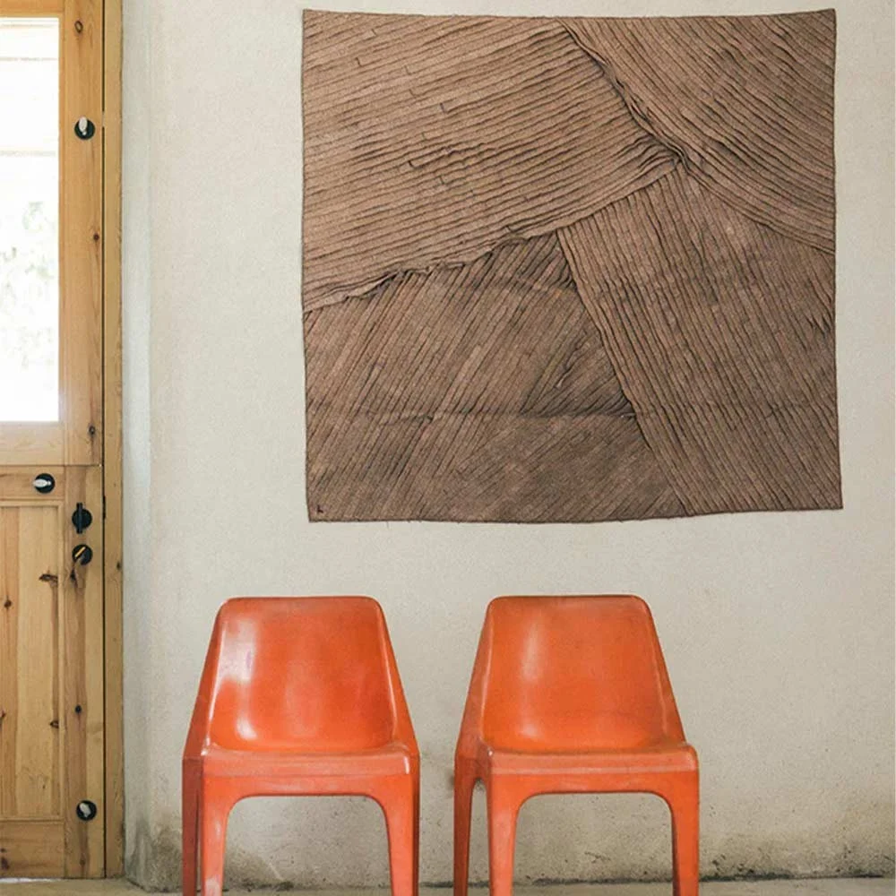 Decorazione murale stonewashed - terreno marrone