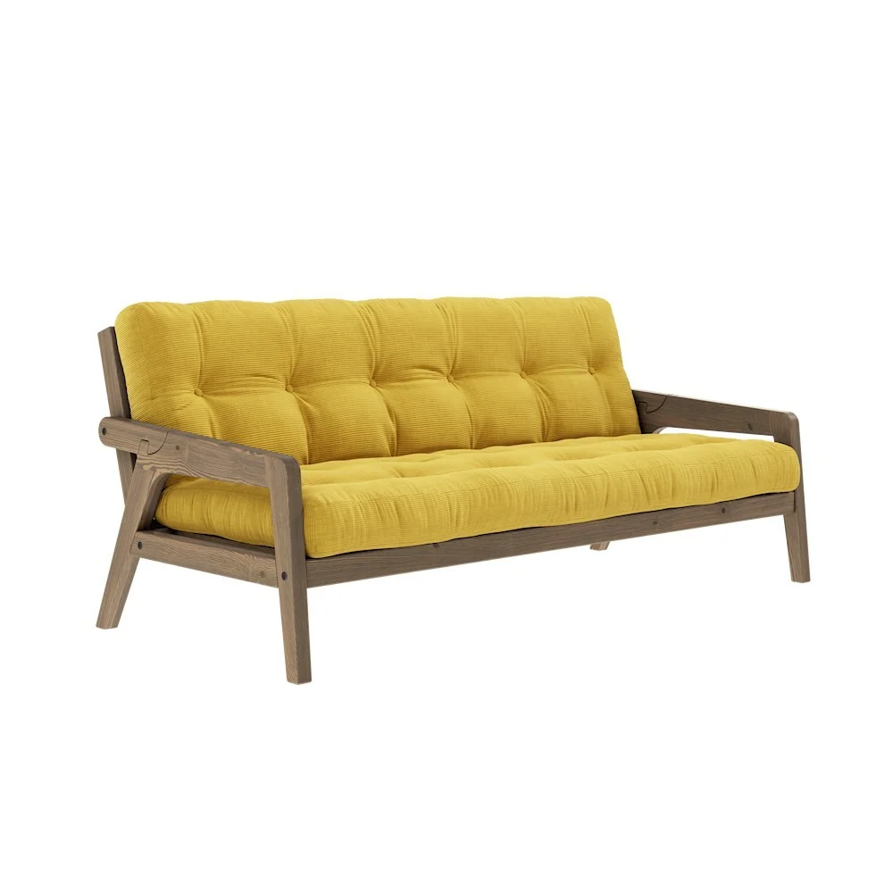 Divano letto a 3 posti Grab - 514 Miele
