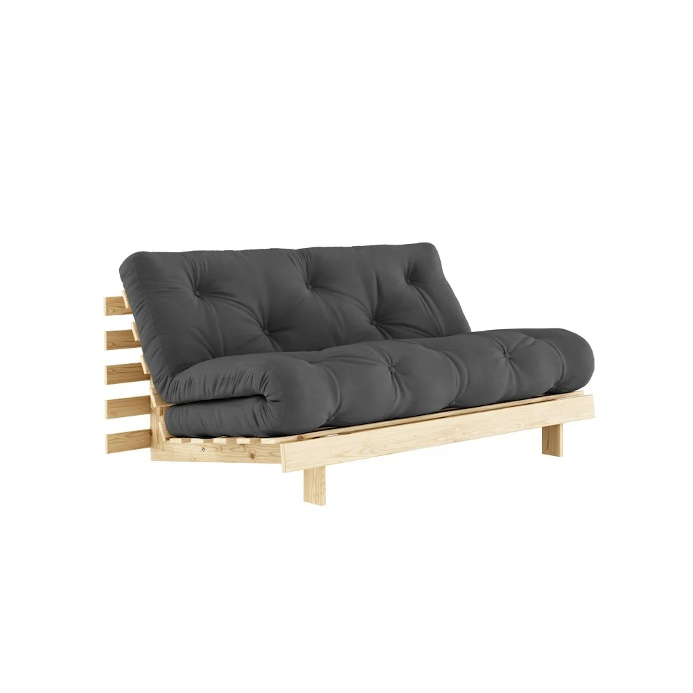 Divano letto Roots 160 - 734 Grigio scuro