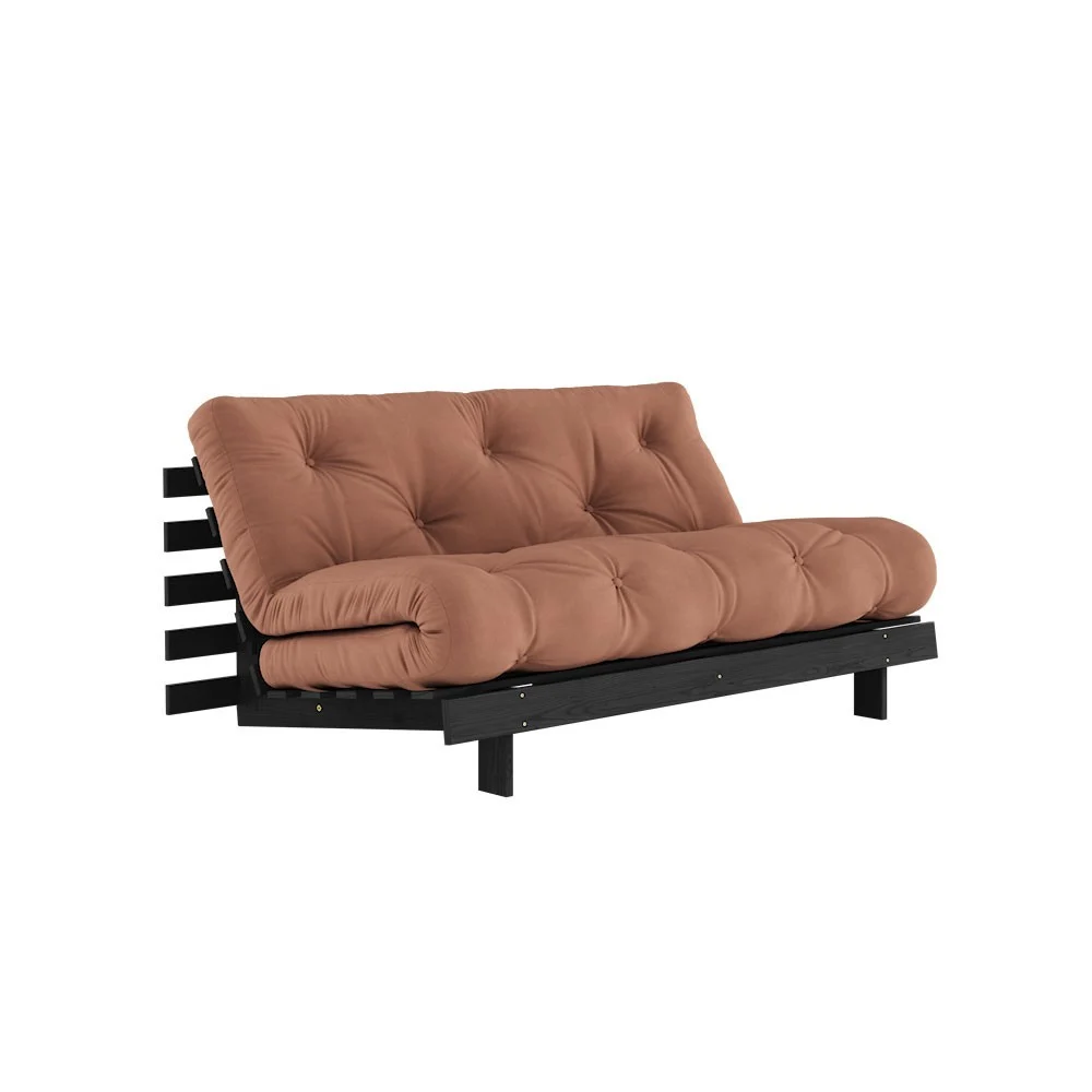 Divano letto Roots 160 nero - 759 Clay Brown