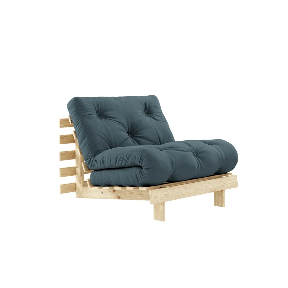 Divano letto ROOTS 90 - 757 Blu petrolio