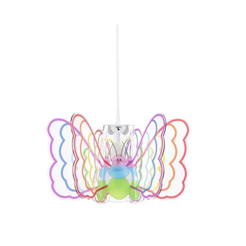 Emporium Butterfly lampada a sospensione con decoro multicolor