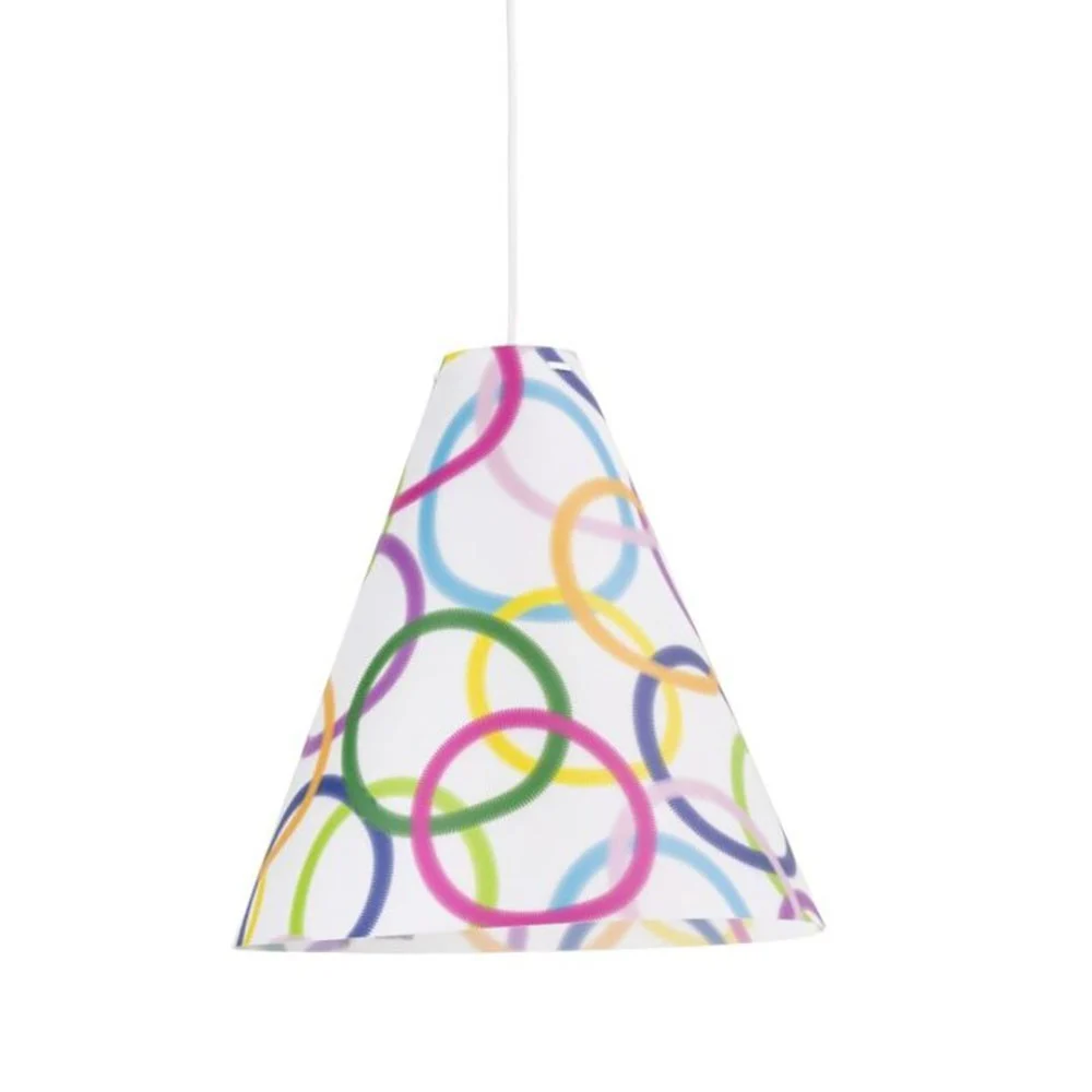 Emporium lampada a sospensione Douli con paralume in polipropilene decorato