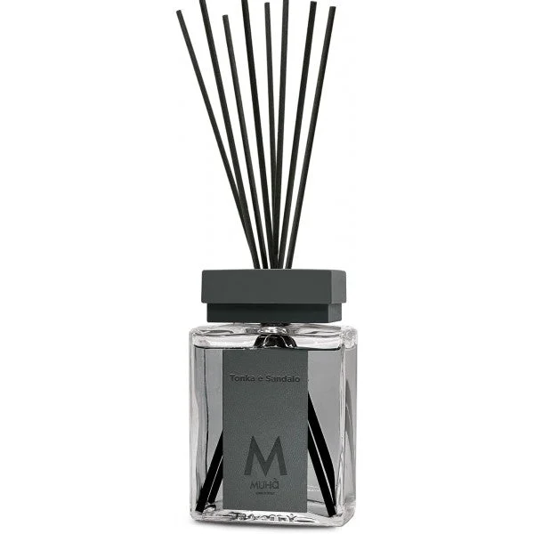 Muhà Luxe Perfume Diffusore Ambiente con Bastoncini Tonka e Sandalo 500 Ml