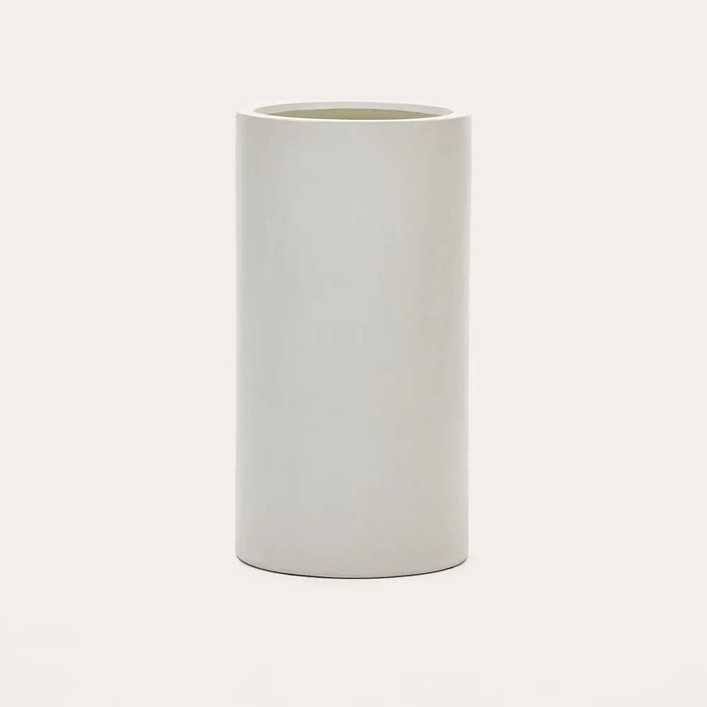 Fioriera Aiguablava in cemento bianco Ø 42 cm