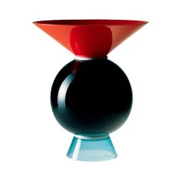 VASO YEMEN H.30 CM NERO-VERDOGNOLO-CORALLO-LATTIMO