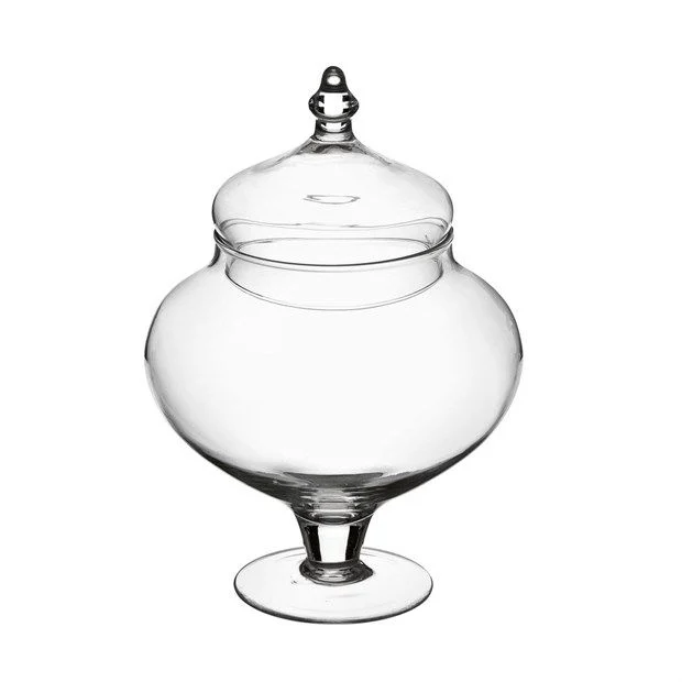 A.L.E Import Bomboniera Portaconfetti Vetro H 260 Mm D 180 Mm Trasparente