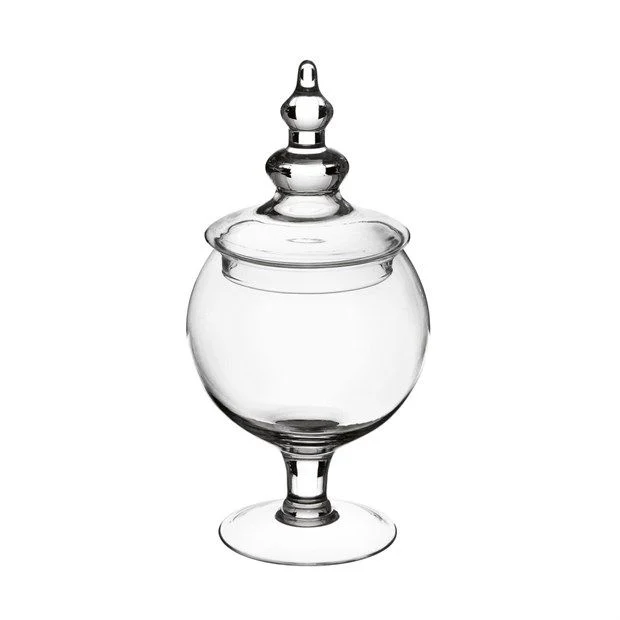 A.L.E Import Bomboniera Portaconfetti Vetro H 320 Mm D 180 Mm Trasparente