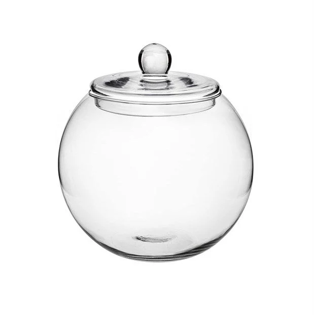 A.L.E Import Bomboniera Sfera con Cover Portaconfetti Vetro H 260 Mm D 250 Mm Trasparente