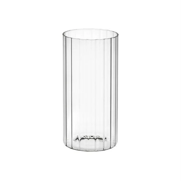 A.L.E Import Cilindro Vetro Ottico Portafiori H 200 Mm D 100 Mm Trasparente