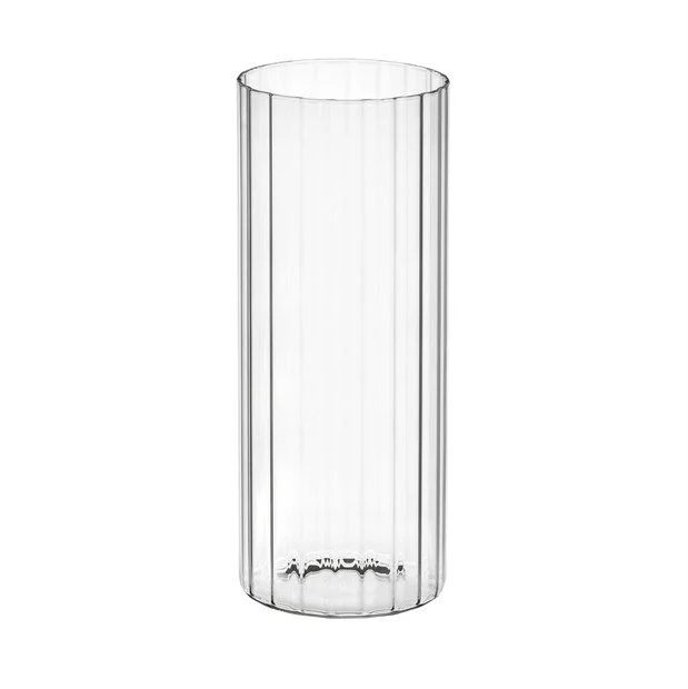 A.L.E Import Cilindro Vetro Ottico Portafiori H 250 Mm D 100 Mm Trasparente
