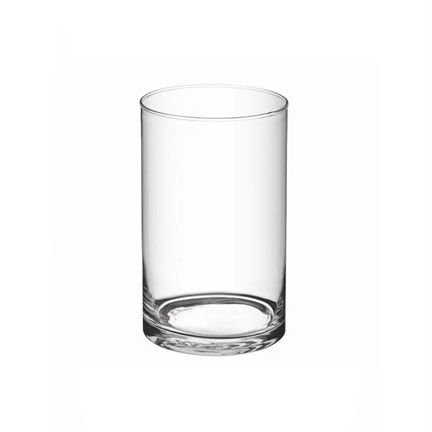 A.L.E Import Cilindro Vetro Taglio Caldo H 150 Mm D 100 Mm Trasparente