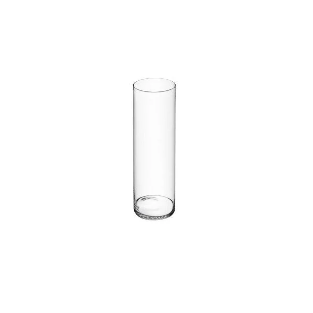 A.L.E Import Cilindro Vetro Taglio Freddo H 400 Mm D 150 Mm Trasparente