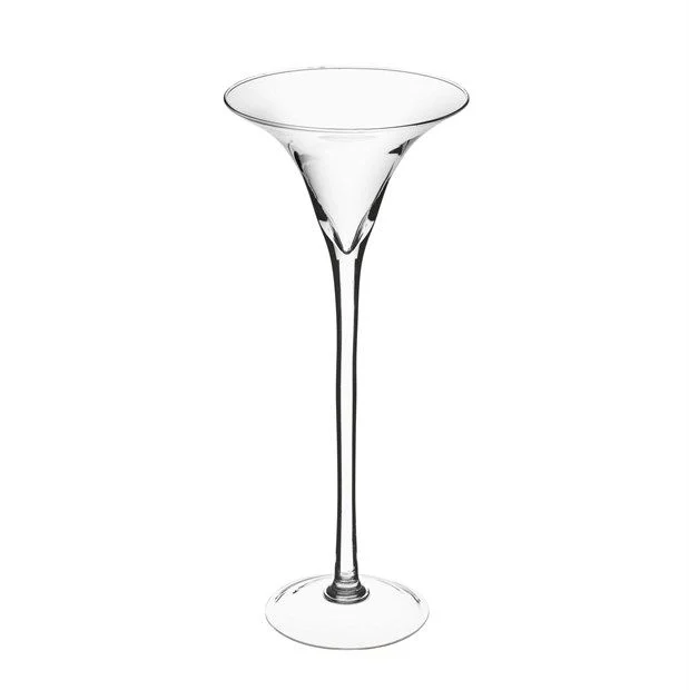 A.L.E Import Coppa Martini Vetro Portaconfetti H 400 Mm D 165 Mm Trasparente