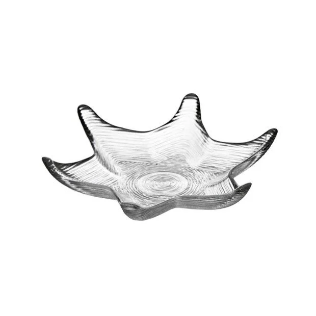 A.L.E Import Piatto Stella Vetro H 45 Mm D 180 Mm Trasparente