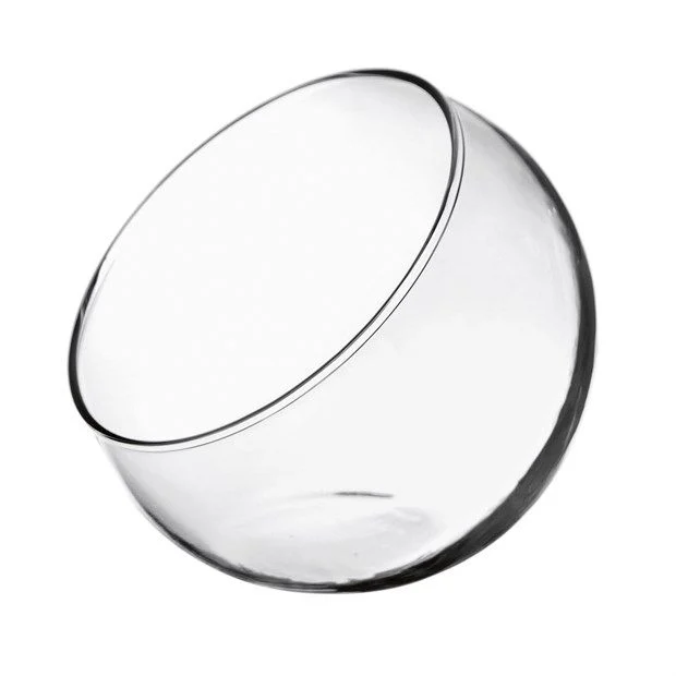 A.L.E Import Sfera Bomboniera Taglio Oblique H 130 Mm D 150 Mm Vetro