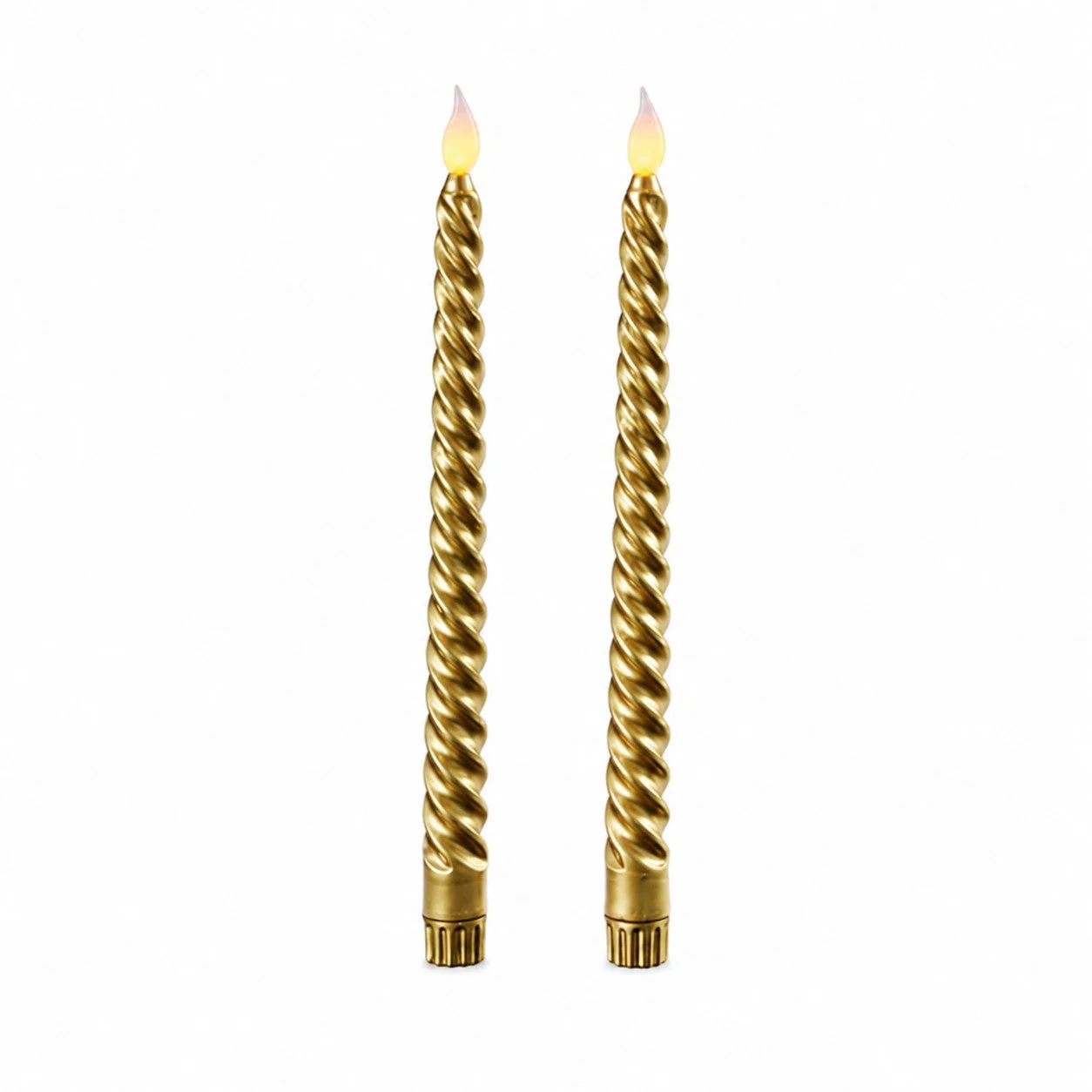 Ad Trend Set 2 Candele a Spirale H 26,5 Cm D 2 Cm a Batterie Oro