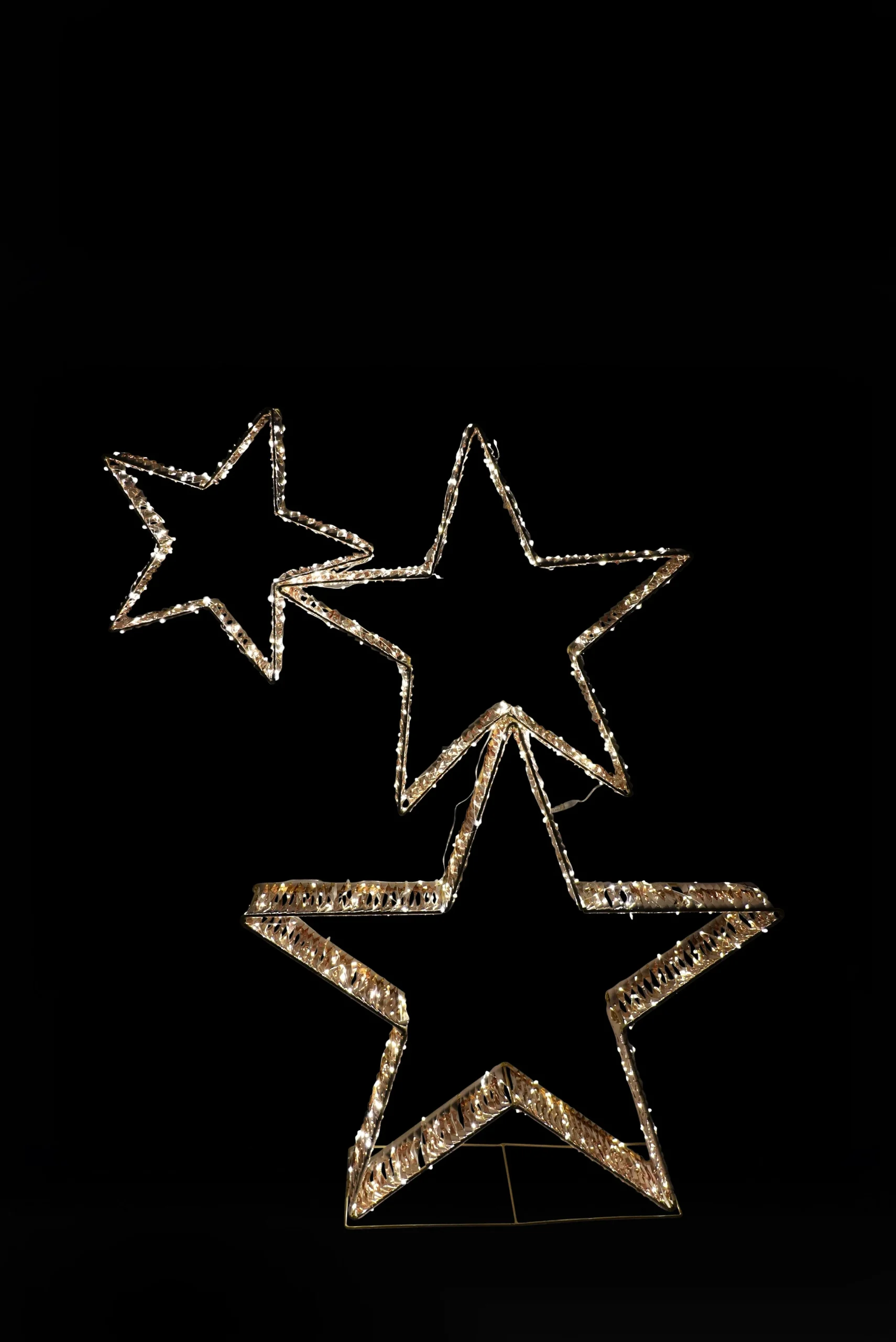 ARPIMEX Decorazione 3 Stelle di Natale 81 x 13 x 140 Cm con Led Luce Calda
