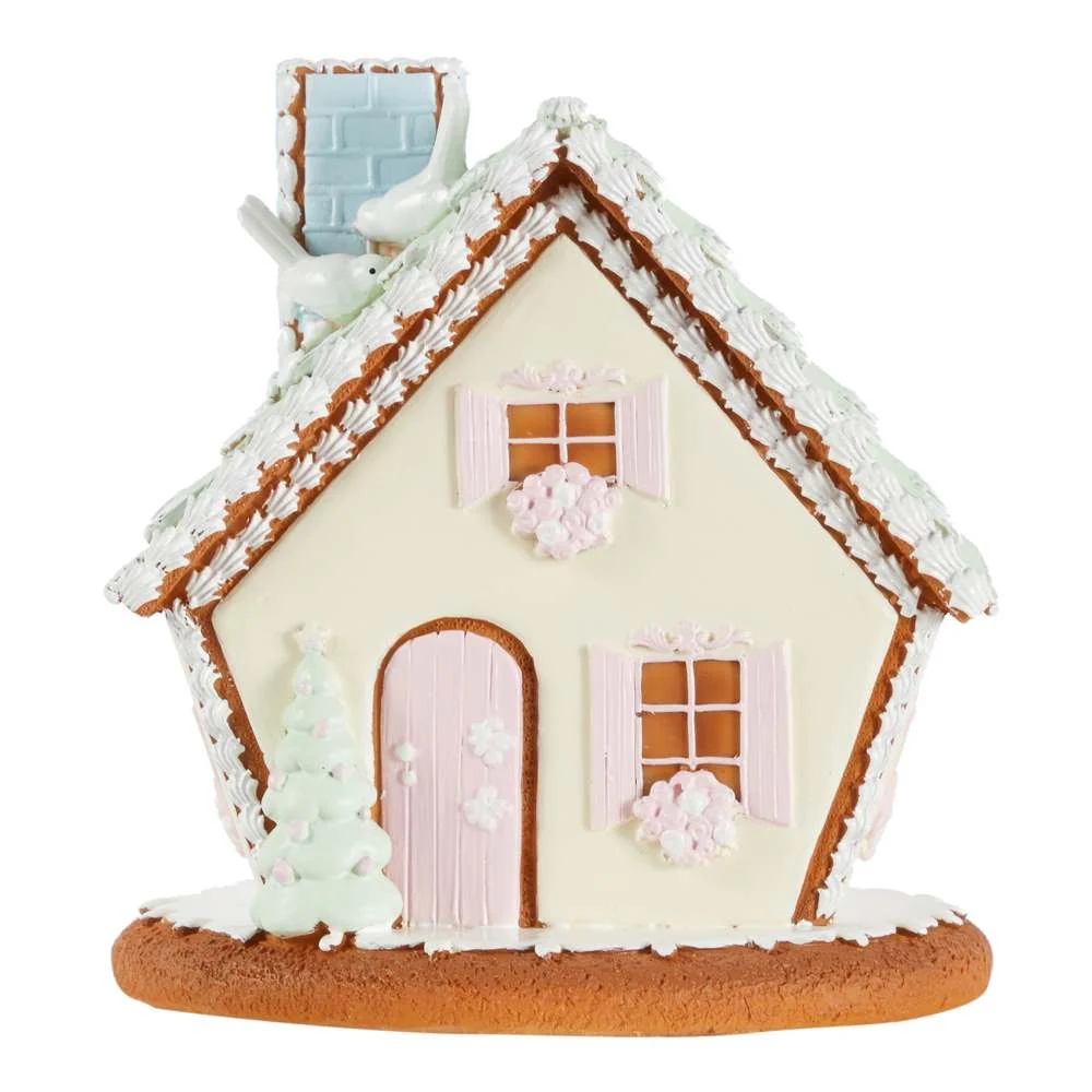 ARPIMEX Casetta Natale Candy con Led 16 x 16 x 17 Cm Resina
